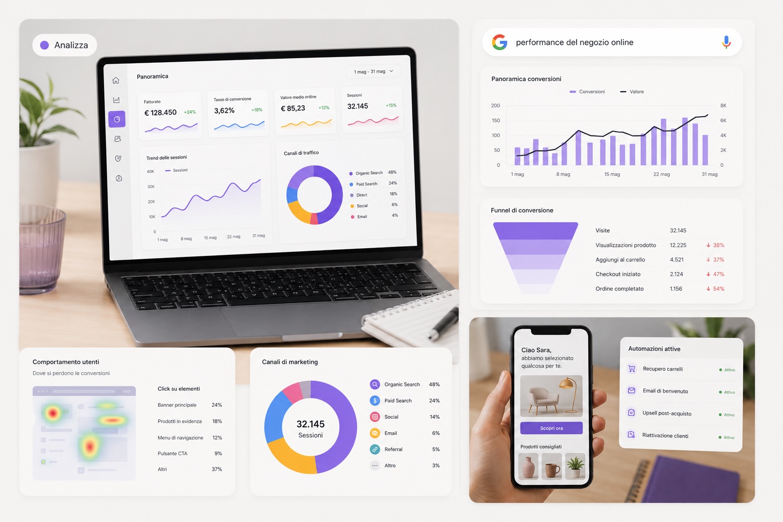Dashboard analytics e-commerce